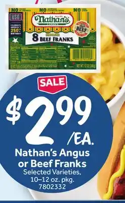 Stop&Shop Nathan's Angus or Beef Franks offer