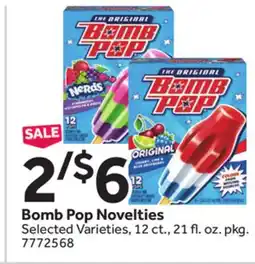 Stop&Shop Bomb Pop Novelties offer