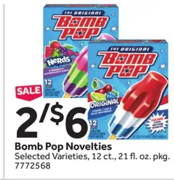 Stop&Shop Bomb Pop Novelties offer