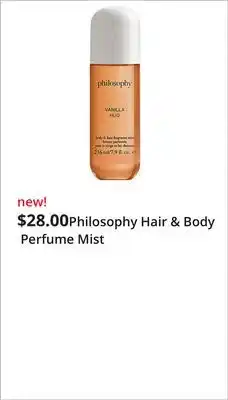 JC Penney Philosophy Hair & Body Perfume Mist offer