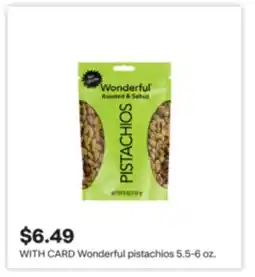 CVS Wonderful pistachios 5.5-6 oz offer