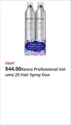 JC Penney Kenra Professional Volume 25 Hair Spray Duo offer