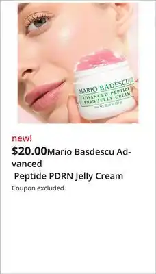 JC Penney Mario Basdescu Advanced Peptide PDRN Jelly Cream offer