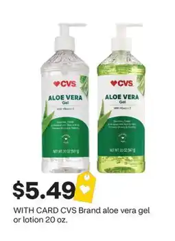 CVS CVS Brand aloe vera gel or lotion 20 oz offer