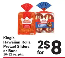 ACME King's Hawaiian Rolls, Pretzel Sliders or Buns offer