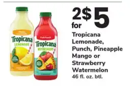 ACME Tropicana Lemonade, Punch, Pineapple Mango or Strawberry Watermelon offer