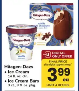 ACME Häagen-Dazs Ice Cream 14 fl. oz. ctn., Ice Cream Bars 3 ct., 9 fl. oz. pkg offer