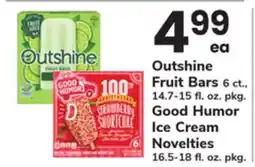 ACME Outshine Fruit Bars 6 ct., 14.7-15 fl. oz. pkg. Good Humor Ice Cream Novelties 16.5-18 fl. oz. pkg offer