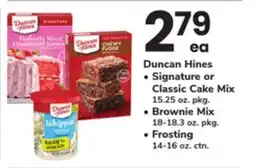 ACME Duncan Hines • Signature or Classic Cake Mix • Brownie Mix • Frosting offer
