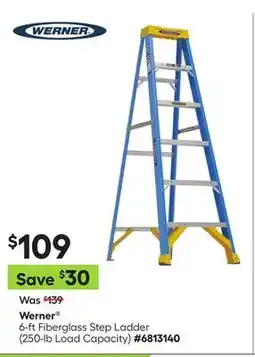 Lowe's 6-ft Fiberglass Step Ladder offer