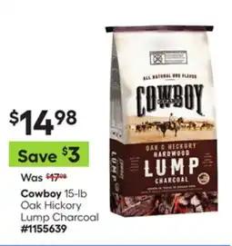 Lowe's Cowboy 15-lb Oak Hickory Lump Charcoal offer