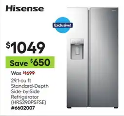 Lowe's 29.1-cu ft Standard-Depth Side-by-Side Refrigerator offer