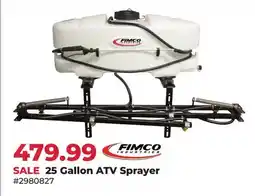 Runnings FIMCO 25 Gallon ATV Sprayer offer