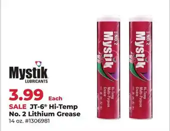 Runnings Mystik JT-6 Hi-Temp No. 2 Lithium Grease offer