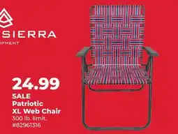 Runnings Black Sierra Patriotic XL Web Chair offer