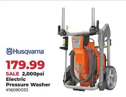 Runnings Husqvarna 2,000psi Electric Pressure Washer offer