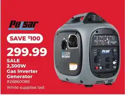 Runnings Pulsar 2,300W Gas Inverter Generator offer