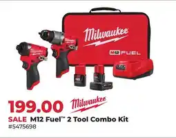 Runnings Milwaukee M12 Fuel 2 Tool Combo Kit offer