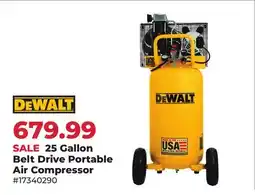 Runnings DEWALT 25 Gallon Belt Drive Portable Air Compressor offer