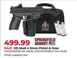 Runnings SPRINGFIELD ARMORY XD Mod 4 9mm Pistol & Gear offer