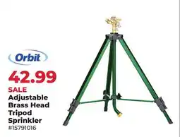 Runnings Orbit Adjustable Brass Head Tripod Sprinkler offer