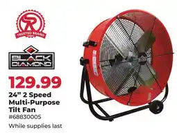 Runnings Black Diamond 24 2 Speed Multi-Purpose Tilt Fan offer