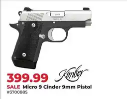 Runnings Kimber Micro 9 Cinder 9mm Pistol offer
