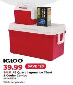 Runnings IGLOO 48 Quart Laguna Ice Chest & Cooler Combo offer