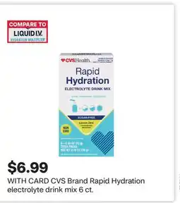 CVS CVS Brand Rapid Hydration electrolyte drink mix 6 ct offer