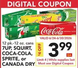 Pete's Fresh Market 7UP, SQUIRT, COCA-COLA, SPRITE, or CANADA DRY offer