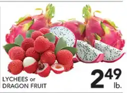 Pete's Fresh Market LYCHEES or DRAGON FRUIT offer