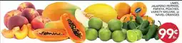 Pete's Fresh Market LIMES, JALAPENO PEPPERS, PAPAYA, PEACHES, MANGO,-passed offer