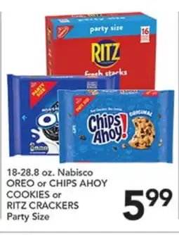 Pete's Fresh Market 18-28.8 oz. Nabisco OREO or CHIPS AHOY! COOKIES or RITZ CRACKERS Party Size offer