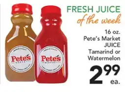 Pete's Fresh Market 16 oz. Pete's Market JUICE offer