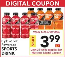Pete's Fresh Market Powerade SPORTS DRINK offer