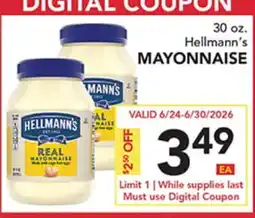 Pete's Fresh Market Hellmann's MAYONNAISE offer