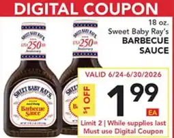 Pete's Fresh Market Sweet Baby Ray's BARBECUE SAUCE offer