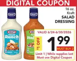 Pete's Fresh Market Kraft SALAD DRESSING offer