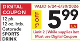 Pete's Fresh Market Gatorade SPORTS DRINK offer