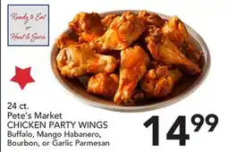 Pete's Fresh Market Pete's Market CHICKEN PARTY WINGS offer