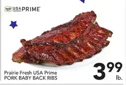 Pete's Fresh Market Prairie Fresh USA Prime PORK BABY BACK RIBS offer