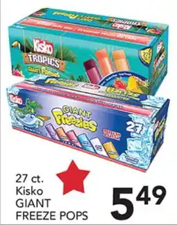 Pete's Fresh Market 27 ct. Kisko GIANT FREEZE POPS offer