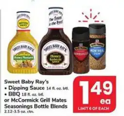 Safeway Sweet Baby Ray's or McCormick Grill Mates offer