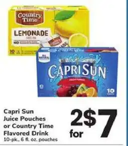 Safeway Capri Sun Juice Pouches or Country Time Flavored Drink offer