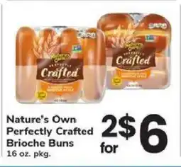 Safeway Nature's Own Perfectly Crafted Brioche Buns offer