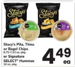Safeway Stacy's Pita, Thins or Bagel Chips or Signature SELECT Hummus offer