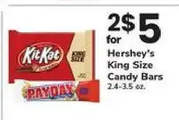 Safeway Hershey's King Size Candy Bars offer