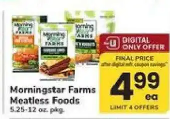 Safeway Morningstar Farms Meatless Foods offer