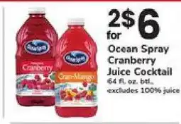 Safeway Ocean Spray Cranberry Juice Cocktail offer