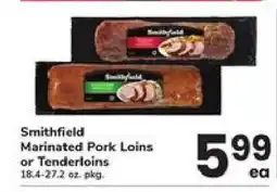 Safeway Smithfield Marinated Pork Loins or Tenderloins offer